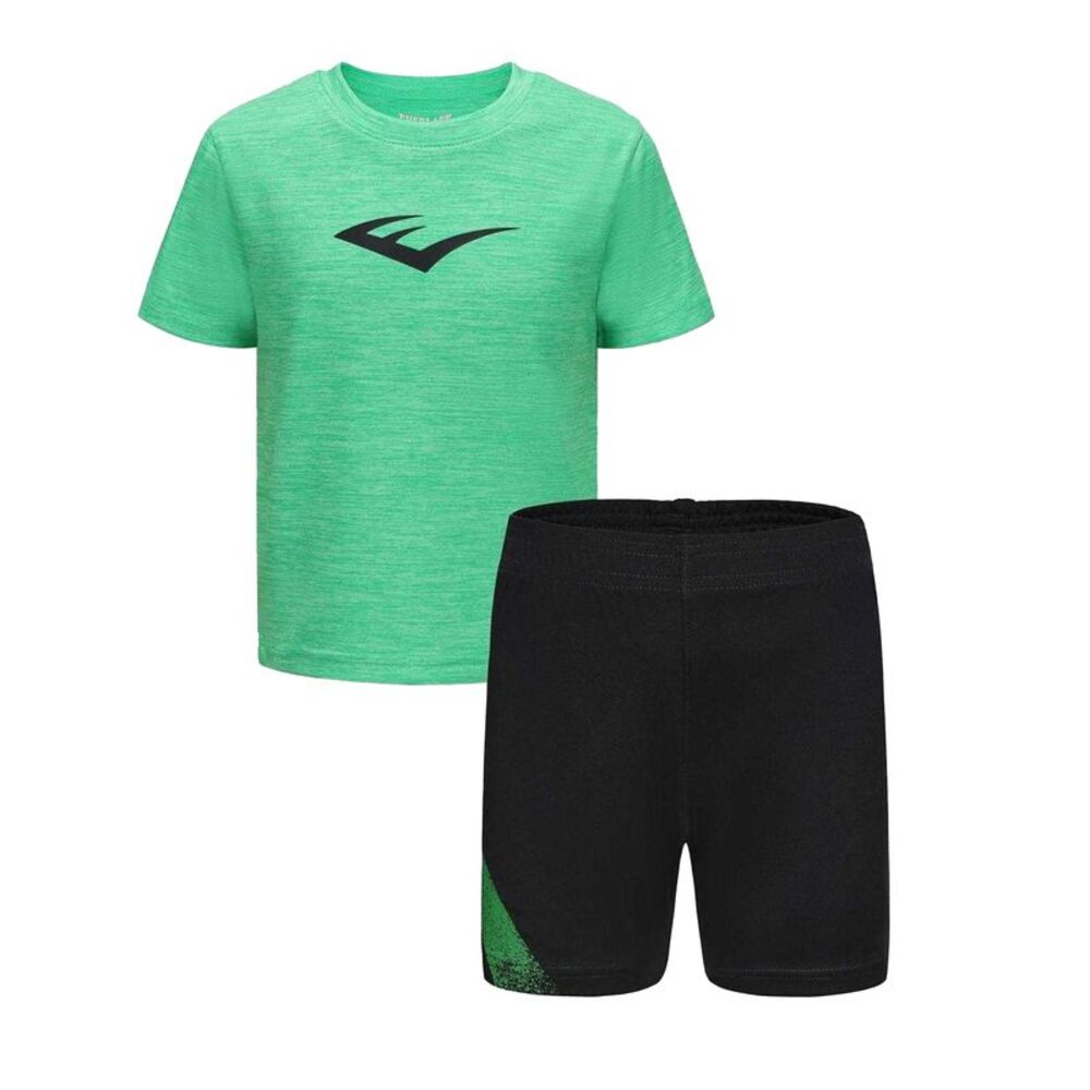 Everlast Boys Flex Logo T-Shirt & Shorts Set / Hyper Green